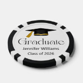 trendy typografie afstudeerhoed klas van 2026 poker chips (Enkel)