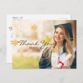 Trendy Typografie Afstuderen Dank Feestdagenkaart (Voorkant / Achterkant)