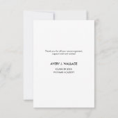 Trendy Typografie Afstuderen foto Bedankt (Achterkant)