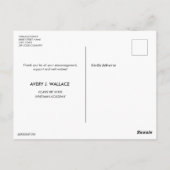 Trendy Typografie Afstuderen foto Bedankt Briefkaart (Achterkant)