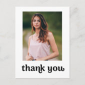 Trendy Typografie Afstuderen foto Bedankt Briefkaart (Voorkant)