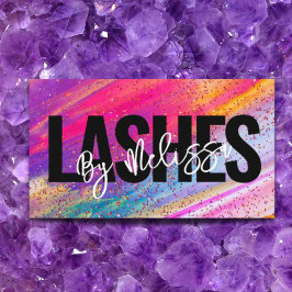 Trendy Typografie Beauty Make-up Artiest Lashes Visitekaartje