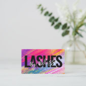 Trendy Typografie Beauty Make-up Artiest Lashes Visitekaartje (Staand voorkant)