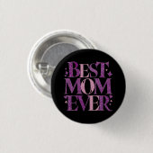 Trendy Typografie Beste Mam Ooit Ronde Button 3,2 Cm (Voorkant /achterkant)
