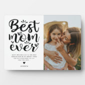 Trendy Typografie Beste Moeder ooit Foto & Bericht Fotoplaat (voorkant)