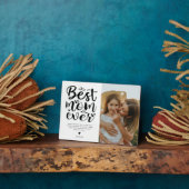 Trendy Typografie Beste Moeder ooit Foto & Bericht Fotoplaat (Zijkant)