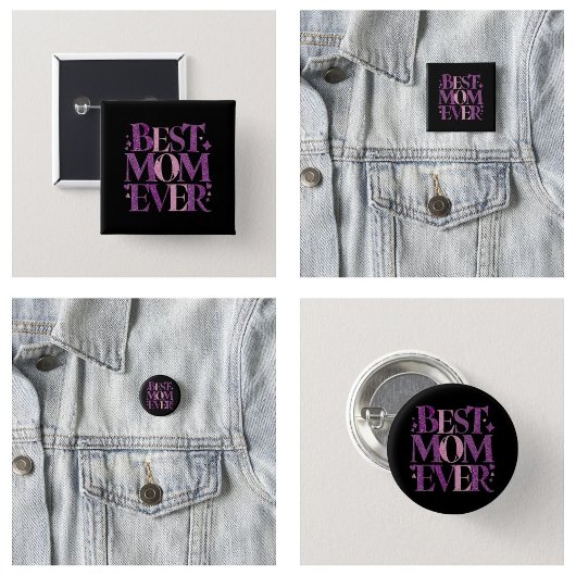 Trendy typografie Beste moeder ooit Ronde Button 3,2 Cm
