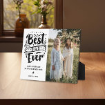 Trendy typografie beste papa ooit foto fotoplaat<br><div class="desc">Laat papa weten hoeveel hij voor je betekent met deze trendy typografie Best Dad Ever Photo Plaque. Upload eenvoudig uw eigen foto en pas bericht en naam/namen aan om het persoonlijk en uniek voor u te maken. Maakt een prachtig cadeau voor vaders dag,  verjaardag of kerst.</div>