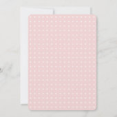 Trendy typografie blush roze trouwuitnodiging kaart (Achterkant)