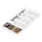 Trendy Typografie en drie foto's 2017 Kalender Magneet (Linkerzijde)