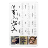 Trendy Typografie en drie foto's 2017 Kalender Magneet (Verticaal)