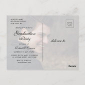 Trendy typografie foto afstuderen uitnodiging (Achterkant)