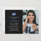 Trendy Typografie Foto Collage Graduparty Kaart (Achterkant)