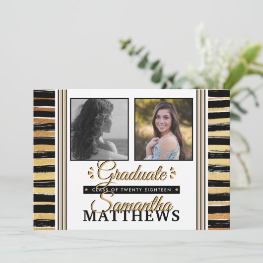 Trendy Typografie Fotografie Aankondigingen van de (Staand voorkant)