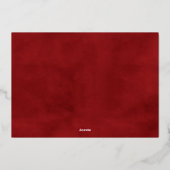 Trendy Typografie - Kerstboom - Echte foto Folie Feestdagenkaart (Achterkant)