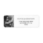 Trendy Typografie Tekst en foto Zwart-wit Etiket (Voorkant)