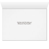 Trendy Typografie Vriendschap Woorden Kaart (Binenzijde Horizontaal (Onderkant))