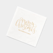 Trendy typografie Vrolijk kerstfeest Folie Servetten (Links)