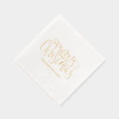 Trendy typografie Vrolijk kerstfeest Folie Servetten (Rechts)