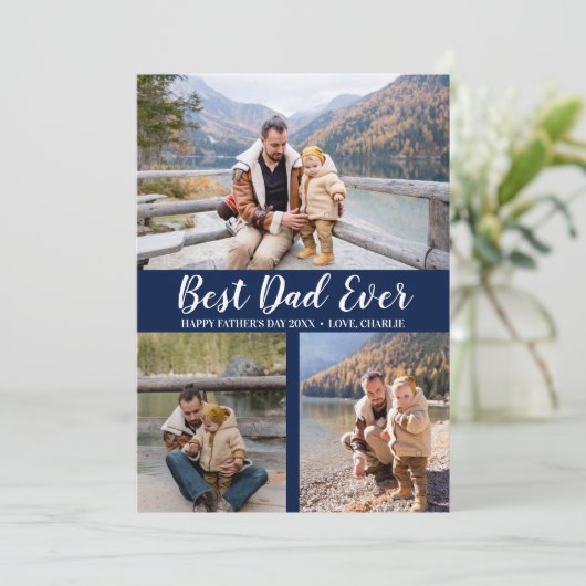 Trendy Typography 3 Photo Collage Vaderdag (Staand voorkant)