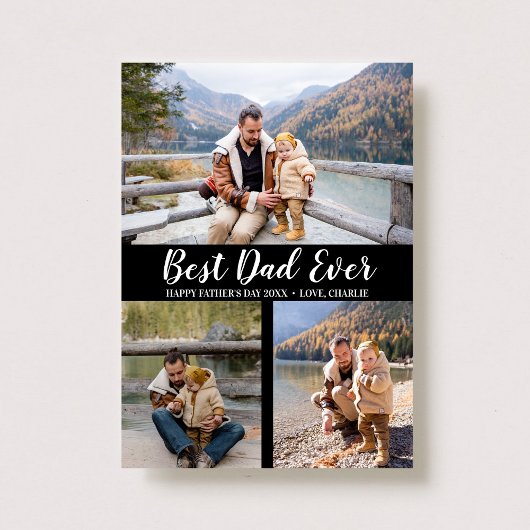 Trendy Typography 3 Photo Collage Vaderdag