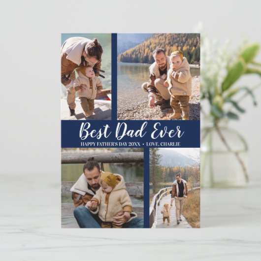 Trendy Typography 4 Photo Collage Vaderdag (Staand voorkant)