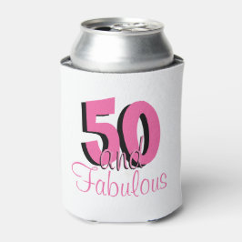 Trendy Typography 50 en Fabulous Pink Blikjeskoeler