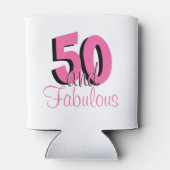 Trendy Typography 50 en Fabulous Pink Blikjeskoeler (Achterkant)