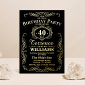 Trendy Typography Any Age Birthday Real Folie Uitnodiging