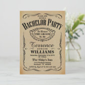 Trendy  Typography Bachelor Party Kaart (Staand voorkant)