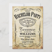 Trendy  Typography Bachelor Party Kaart (Voorkant)