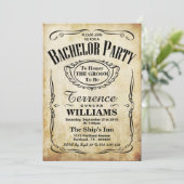 Trendy  Typography Bachelor Party Kaart (Staand voorkant)