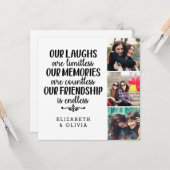Trendy Typography Best Friends Names Photo Collage Kaart (Voorkant / Achterkant in situ)