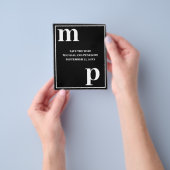 Trendy Typography Black Budget Save the Date Flyer (Hand)