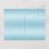 Trendy Typography Blue Wedding Save the Date Aankondigingskaart (Achterkant)