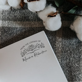 Trendy Typography Botanical van de bibliotheek van Rubberstempel