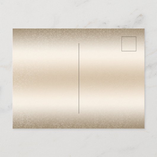 Trendy Typography Champagne Wedding Save the Date Aankondigingskaart (Achterkant)