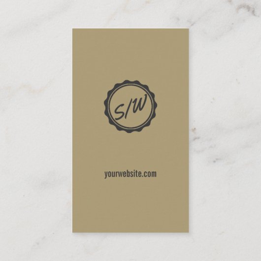 Trendy  Typography Custom Sjabloon Kraft Visitekaartje (Achterkant)