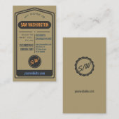 Trendy  Typography Custom Sjabloon Kraft Visitekaartje (Voorkant / Achterkant)