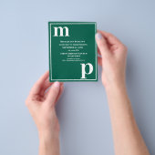 Trendy Typography Emerald Green Budget Wedding Flyer (Hand)