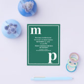 Trendy Typography Emerald Green Budget Wedding Flyer (Enkel)