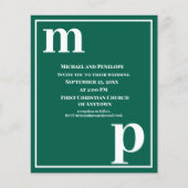 Trendy Typography Emerald Green Budget Wedding Flyer (Voorkant)