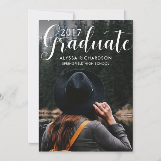 Trendy Typography | Fotogradatiepartij Kaart (Voorkant)