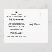 Trendy Typography Guest Room Moved Photo Moving Aankondigingskaart (Achterkant)