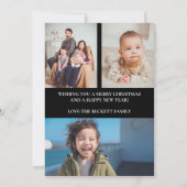 Trendy Typography KerstTree Holiday 3 Foto Feestdagenkaart (Achterkant)