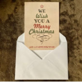 Trendy Typography KerstTree Holiday Foto Feestdagen Kaart