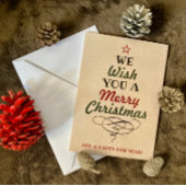 Trendy Typography KerstTree Holiday Foto Feestdagen Kaart