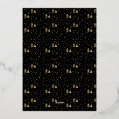 Trendy Typography Merry Kerstfoto Real Folie Feestdagenkaart (Achterkant)