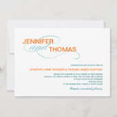 Trendy Typography Modern Wedding Invitations Kaart (Voorkant)