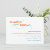 Trendy Typography Modern Wedding Invitations Kaart (Staand voorkant)